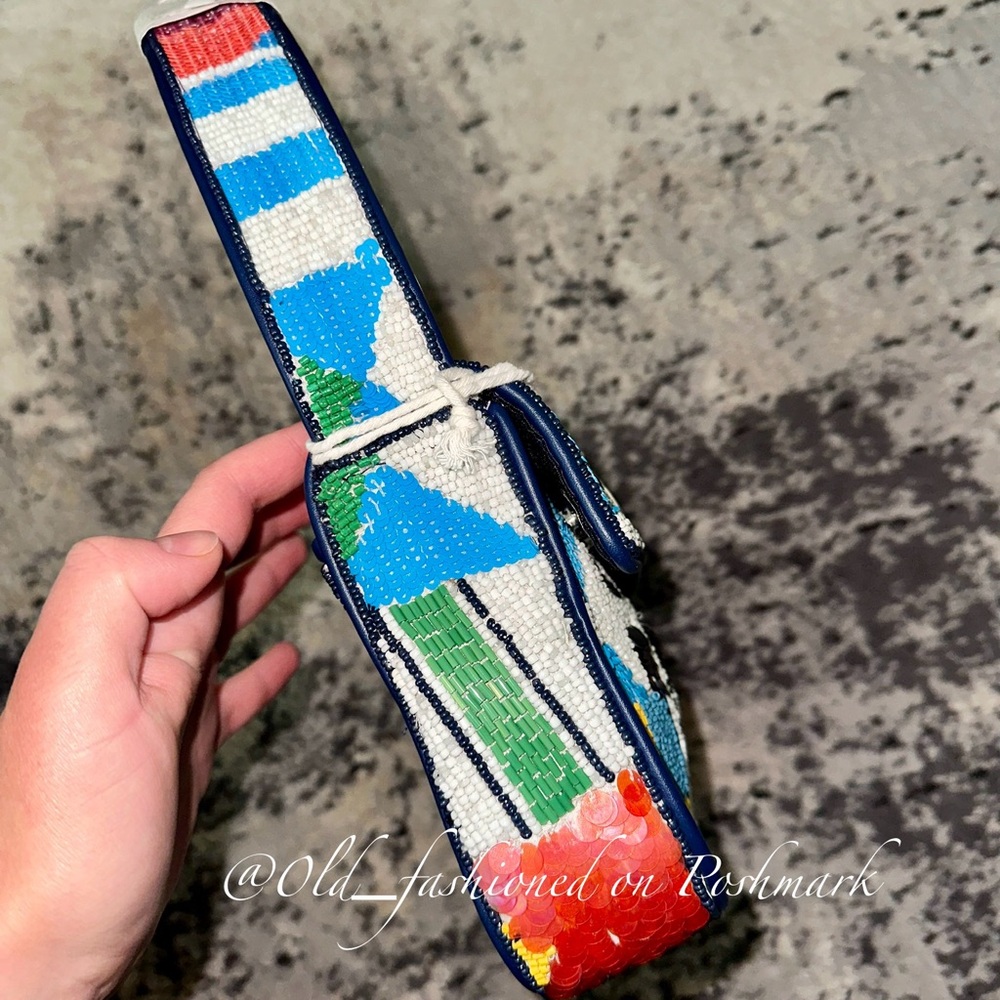 Price Firm - ASO TV 🎬 STAUD Tommy Beaded Bag (Sails Up) - Picture 8 of 14